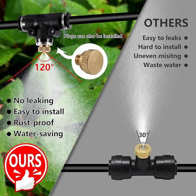 Brass Misting Nozzles Outdoor Cooling System Heavy Duty Misting Nozzle for Outdoor Cooling system (28pc-Brass Misting Nozzles kit) NFAMRZCAR