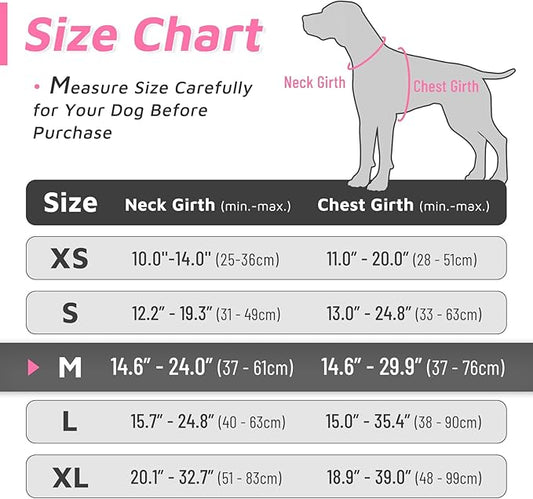 Eagloo Dog Harness Medium Sized Dog, No Pull Service Vest with Reflective Strips and Control Handle, Adjustable and Comfortable for Easy Walking, No Choke Pet Harness with 2 Metal Rings, Pink, M GoExplorewithEagloo