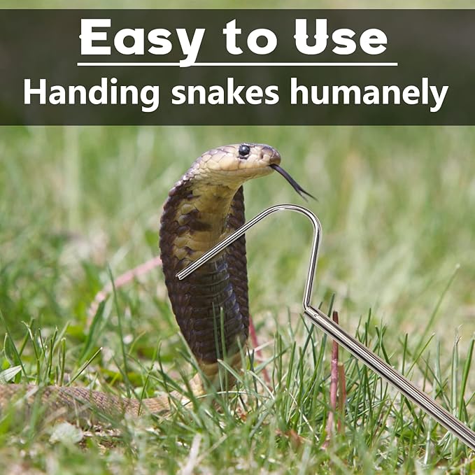 Animal Handling Gloves Bite Proof with 40inch Collapsible Snake Hook,Suitable for Dog Cat FalconBird Reptile Snake Surfante