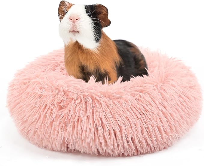 Chinchilla Bed Pink Burrowing Pet Bed for Guinea Pigs and Other Small Animals 11.8 inch - PAWPICO
