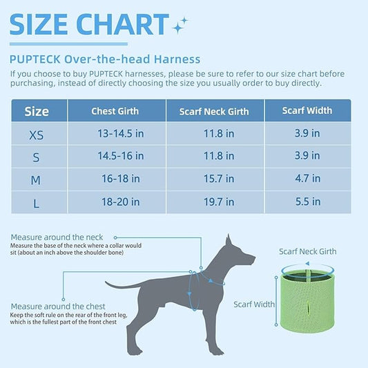 PUPTECK Adjustable Dog Harness Collar and Leash Set Step in No Pull Pet Harness for Small Medium Dogs Puppy and Cats Outdoor Walking Running, Soft Mesh Padded Reflective Vest Harnesses, OrangeRed M PUPTECK