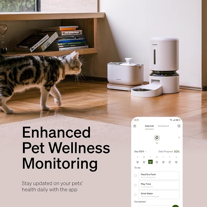 PETLIBRO Automatic Cat Feeder with Camera, 1080P HD Video with Night Vision, 5G WiFi Pet Feeder with 2-Way Audio, Low Food & Blockage Sensor, Motion & Sound Alerts for Cat & Dog Single Tray - PAWPICO
