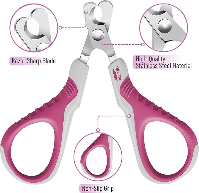 Mr. Pen- Cat Nail Clipper, Violet, Cat Nail Trimmer, Cat Nail Clippers, Cat Claw Clippers, Cat Clippers for Nails, Pet Nail Clippers, Kitten Nail Clipper, Small Dog Nail Clipper Cat Claw Trimmer - PAWPICO