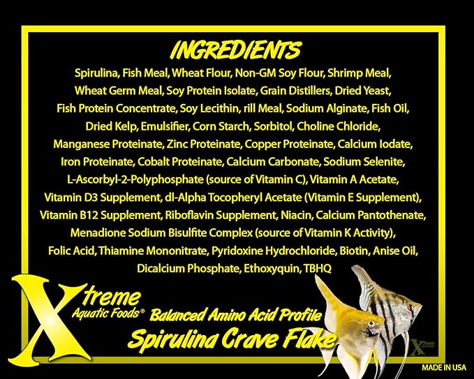 Xtreme Community Crave Flake - Krill & Spirulina Blend for Vibrant Colors, Immune Support and Digestive Health, Tropical & Freshwater Fish Nutrition – Premium Community Aquarium Food (8oz) XtremeAquaticFoods
