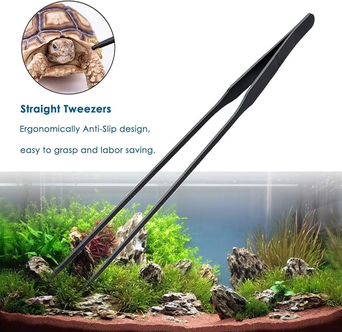 Aquarium Tweezers, Capetsma Stainless Steel Aquarium Plant Tools Long Aquascaping Tools Scissors Spatula Aquatic Plants Tool Set for Freshwater and Saltwater capetsma