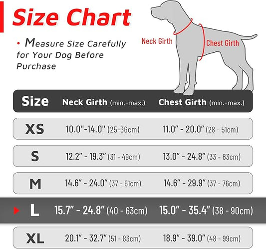 Eagloo Dog Harness for Large Dogs, No Pull Service Vest with Reflective Strips and Control Handle, Adjustable and Comfortable for Easy Walking, No Choke Pet Harness with 2 Metal Rings, Red, L GoExplorewithEagloo