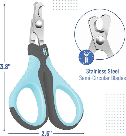 Mr. Pen- Cat Nail Clipper, Sky Blue & Dark Gray Cat Nail Trimmer, Cat Nail Clippers, Cat Claw Clippers, Cat Clippers for Nails, Pet Nail Clippers, Kitten Nail Clipper, Small Dog Nail Clipper - PAWPICO