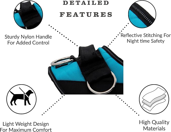 ShawnCo Essential Dog Harness, No-Pull Pet Vest with 3 Leash Clips, No Choke, Reflective, Adjustable and Padded, for Easy Walking and Training for Small, Medium and Large Dogs (Orchid, L) SHAWNCO