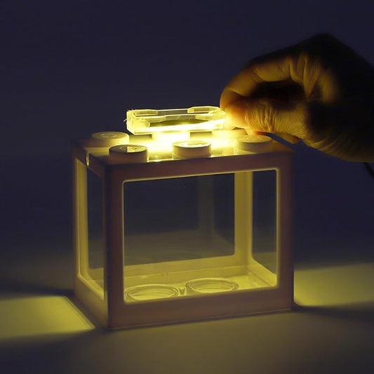 Mini Aquarium Lamp, USB Aquarium Light, LED Desktop Fish Tank Light, Small Decoration Aquarium Light, Aquarium Accessories, Yellow Light CAPASTEC