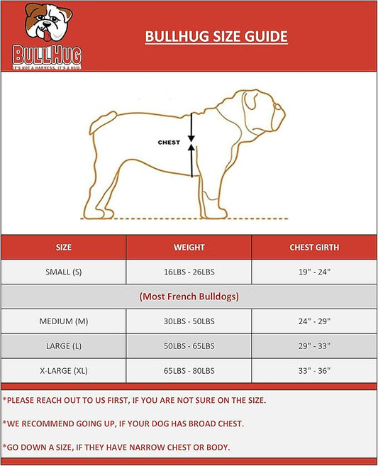 BULLHUG Harness – Made for Larger Chested Dogs Like English Bulldogs, French Bulldogs, Pugs & More. Stops Dogs from Pulling & Choking on Walks (NEON Pink, XL) BULLHUG