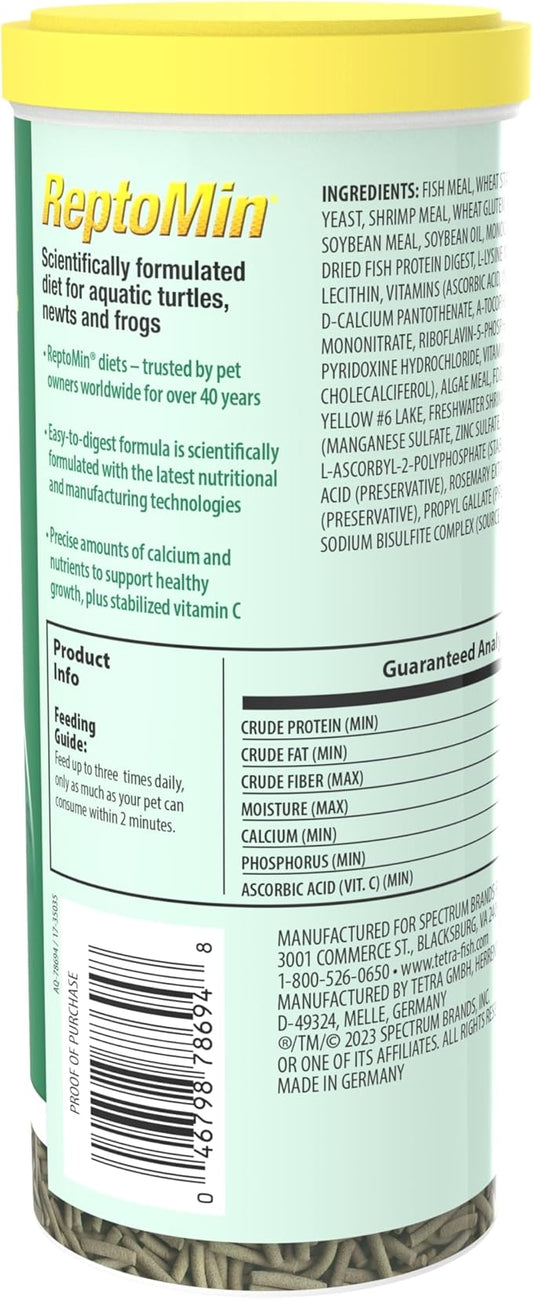 Tetra ReptoMin Floating Food Sticks, Food for Aquatic Turtles, Newts and Frogs, 13.22 oz Tetra