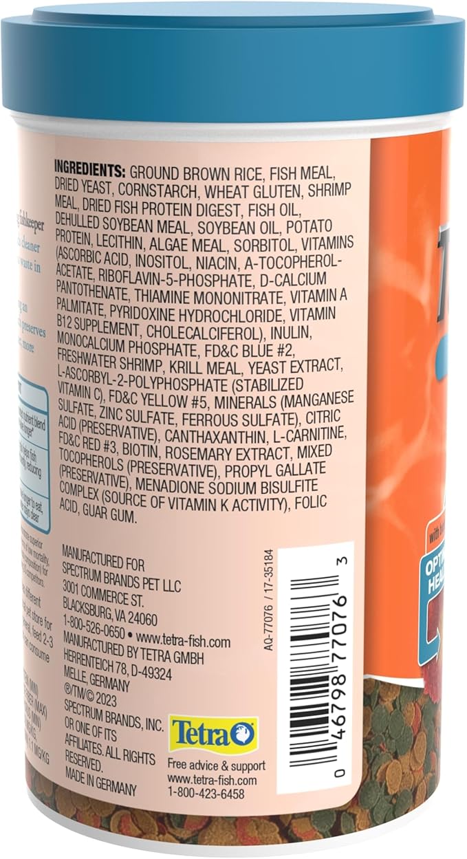 Tetra TetraPro Goldfish Crisps Fish Food, enhanced with biotin for optimal health, 3.03 oz Tetra