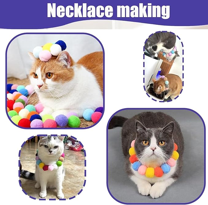 31Pcs Cat Ball Toy Launcher Gun, Cat Balls Fetch Toy, 30Pcs Plush Fuzzy Balls Launcher Cat Toy for Cats with 1 Gun, Funny Interactive Cat Toys for Bored Indoor Adult Cats, Cute Kitten Kitty Toys - PAWPICO
