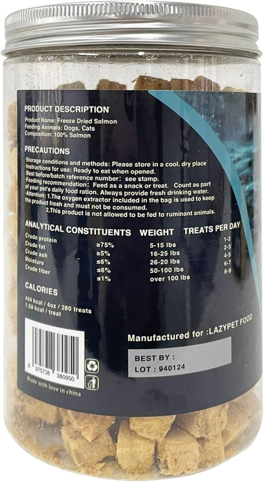 Freeze-Dried Salmon Training Raw Single Ingredient Cat Treats, Solve Pet's Picky Eating Problem(Salmon) - PAWPICO