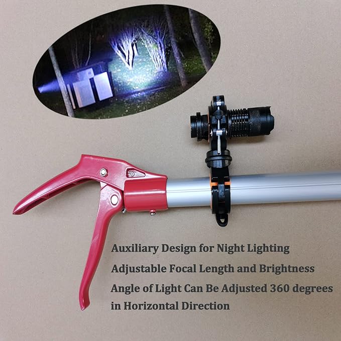 67'' Telescopic Snake Tongs Aircraft-Grade Aluminum Alloy Reptile Grabber Rattle Snake Catcher Wide Jaw Handling Tool with Lock for Hunting Game Finders 2023 New Launch PAWPICO