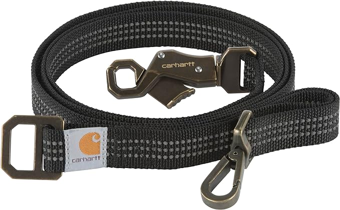 Carhartt Dog Leash Black/Brushed Brass, Large Carhartt