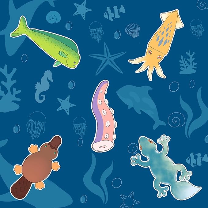 Nocciola 5 PCS Wildlife Squeaky Dog Toys, No Stuffing Dog Toys with Crinkle Paper, Tug of War Dog Toys for Puppies, Small, Medium, and Large Dogs to Keep Them Busy - PAWPICO