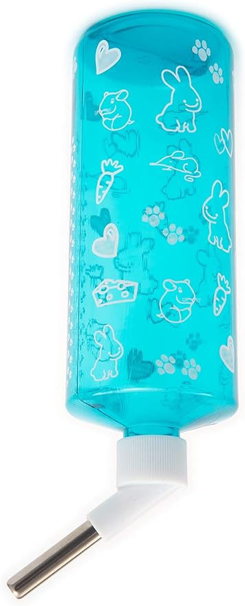 Lixit Standard Cage Water Bottles for Rabbits, Ferrets, Guinea Pigs, Hamsters, Rats, Mice and Other Small Animal's (32 Ounce, Blue) Lixit