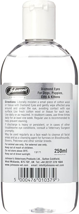 Johnsons Diamond Eyes Cat Dog Tear Stain Remover 250Ml Johnson%27s