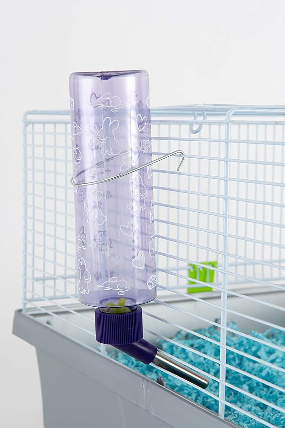 Lixit Standard Cage Water Bottles for Rabbits, Ferrets, Guinea Pigs, Hamsters, Rats, Mice and Other Small Animal's (8 Ounce, Purple) Lixit