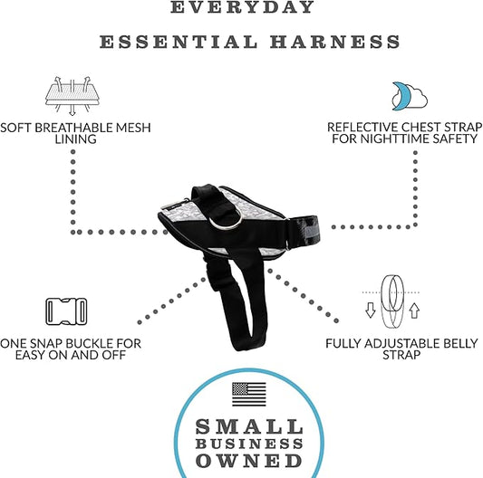 ShawnCo Essential Dog Harness, No-Pull Pet Vest with 3 Leash Clips, No Choke, Reflective, Adjustable and Padded, for Easy Walking and Training for Small, Medium and Large Dogs (Arctic Camo, S) SHAWNCO