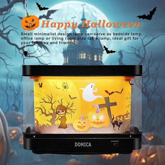 DOMICA Halloween Decorations Halloween Decor, Night Light with Timer for Bedroom, Halloween Ghost Pumpkin Party Favors Home Decor LED Table Light Table Lamp Indoor DOMICA