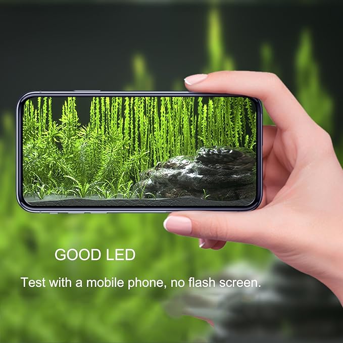 Carefree Fish Aquarium LED Light USB 5V RGBW 5730 Timmer 5~20Gal Fish Tank Clip Light for Rimless Tank 10 Brightness Levels 13W with USB Port (Include Power Adapter) Bewatermyfriend