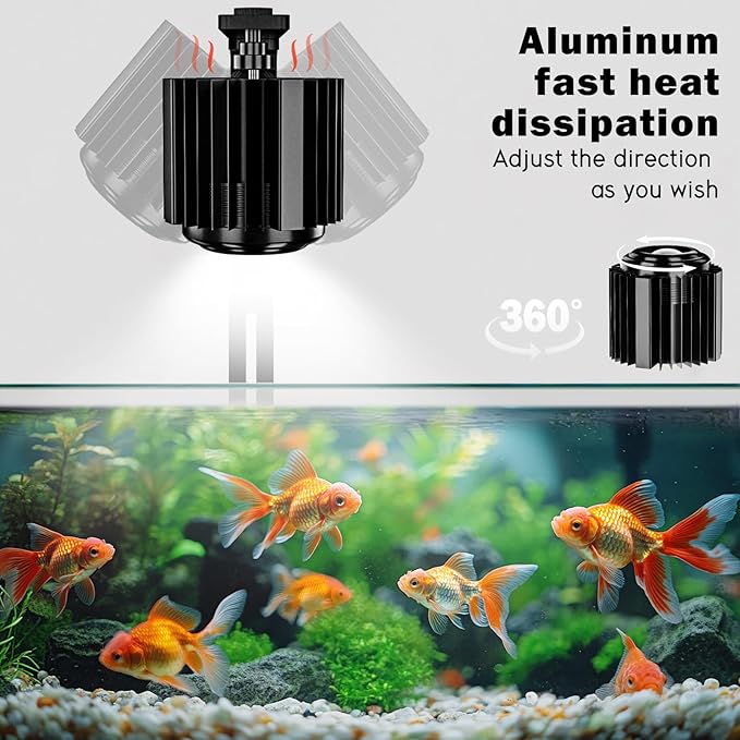 Aquarium Light Fish Tank Light LED Clip on Freshwater Light Full Spectrum fluval Aquarium GrowLight Aquarium lamp 10 Gallon 20 Gallon 48 inch30 inch.24W TRIGRAND