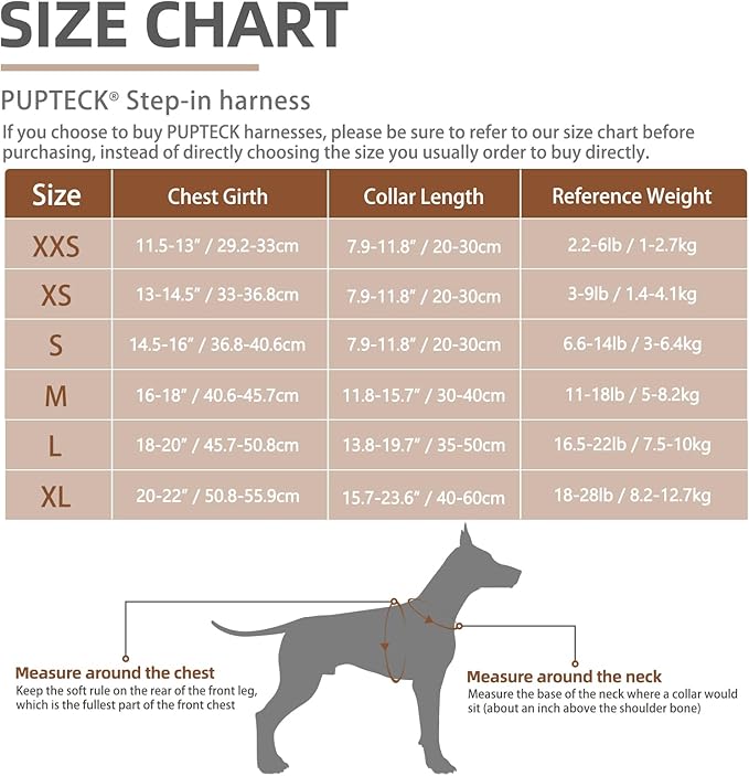 PUPTECK Adjustable Dog Harness Collar and Leash Set Step in No Pull Pet Harness for Small Medium Dogs Puppy and Cats Outdoor Walking Running, Soft Mesh Padded Reflective Vest Harnesses PUPTECK