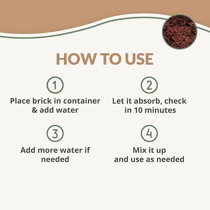 Buffered Coco Bliss (40lbs) - 100% Buffered Coco Coir - Organic Coco Coir for Plants, Garden Soil, & Potting Mixes - Coconut Fiber Substrate Mixes with Potting Soil for Indoor Plants & Outdoor Plants Plantonix