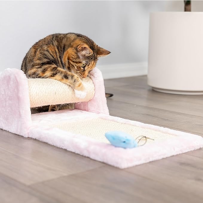 Armarkat Rolling Cat Scratcher Toy, Real Wood Sisal Scratching Board for Cats Training - PAWPICO