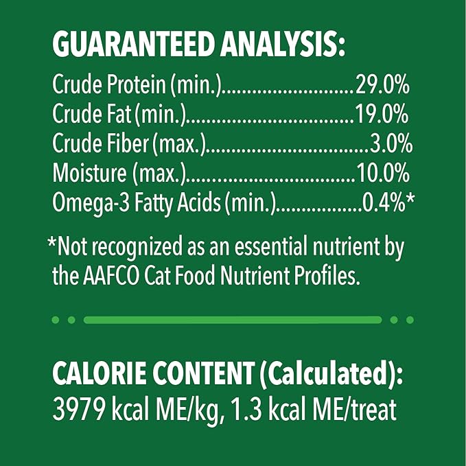 FELINE GREENIES SMARTBITES Skin & Fur Health Crunchy and Soft Natural Cat Treats, Salmon Flavor, 4.6 oz. Pack GREENIES