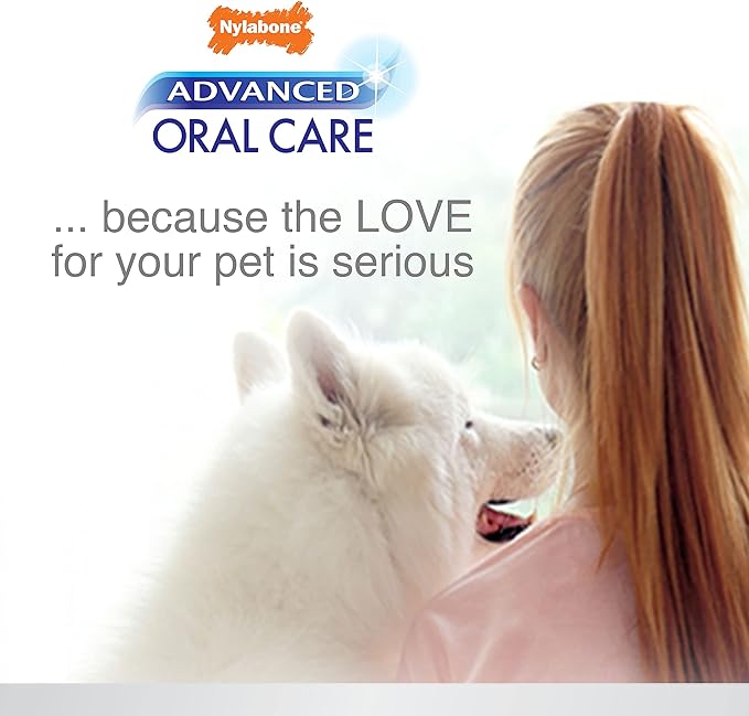 Nylabone Advanced Oral Care Cat & Dog Water Additive for Dental Care - Liquid Tartar Remover - Dog Breath Freshener & Teeth-Cleaning Liquid - Peppermint (16 oz.) Nylabone
