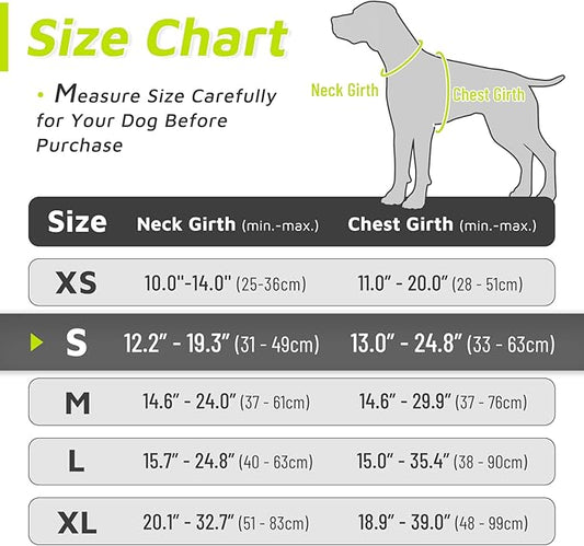 Eagloo Dog Harness Small Sized Dog, No Pull Service Vest with Reflective Strips and Control Handle, Adjustable and Comfortable for Easy Walking, No Choke Pet Harness with 2 Metal Rings, Green, S GoExplorewithEagloo