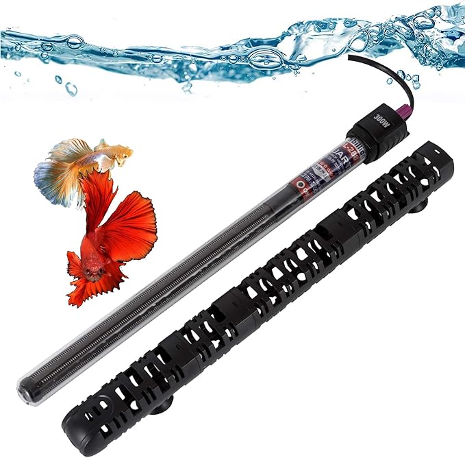 300W Aquarium Heater Underwater 300 Watt Submersible Fish Tank Heater for Fresh Water & Salt Water Suit for 35-80 Gallons Tank ZHGSERVU