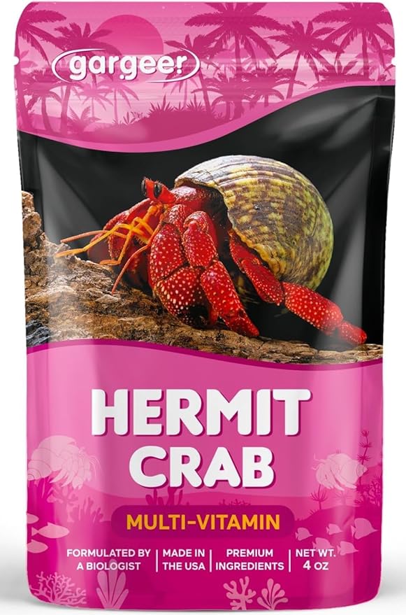 4oz Hermit Crab Multi-Vitamin Supplement. Premium Trace Minerals, Promote Growth, Exoskeleton Formation, Support Molting Process. Enjoy! Gargeer