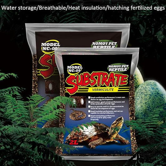 Hamiledyi Reptile Substrate Vermiculite Bedding Snake Hibernant moisturizing Soil Terrarium Bedding for Snake Tortoise Lizard Hatching Eggs(2.1Quart/2L) Hamiledyi