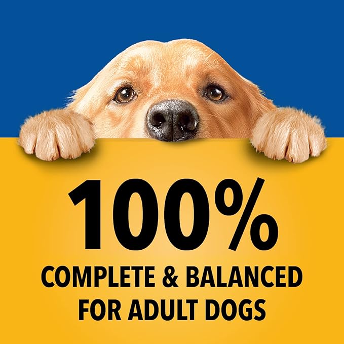 PEDIGREE CHOPPED GROUND DINNER Adult Canned Soft Wet Dog Food Beef, Bacon & Cheese Flavor, 22 oz. Cans (Pack of 12) - PAWPICO
