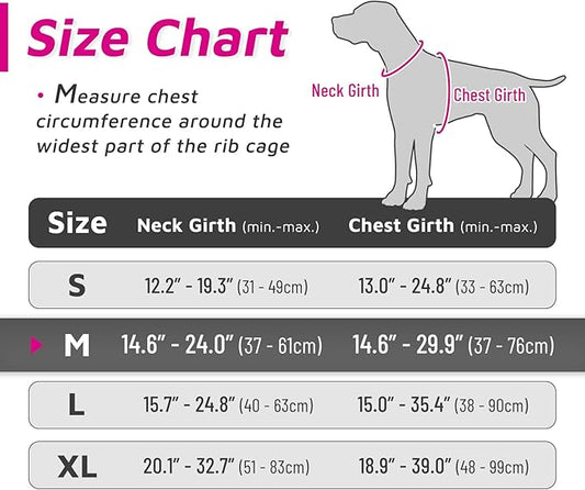 Eagloo Dog Harness Medium Sized Dog, No Pull Service Vest with Reflective Strips and Control Handle, Adjustable and Comfortable for Easy Walking, No Choke Pet Harness with 2 Metal Rings, Rose Red, M GoExplorewithEagloo
