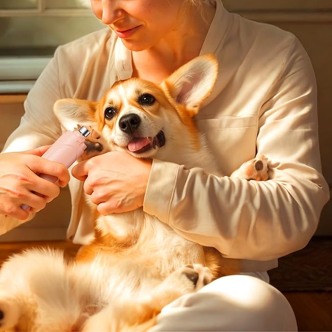 YABIFE Dog Nail Grinder, Dog Nail Trimmers and Clippers Kit, Super Quiet, Rechargeable, for Small Large Dogs Cats Toenail Claw Grooming,3 Speeds, 1 Extra Grinding Wheel - PAWPICO