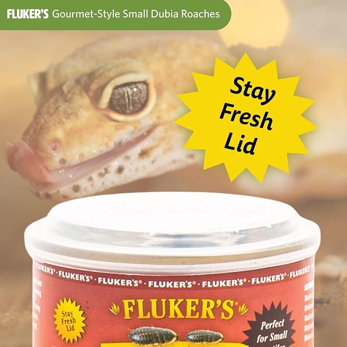 Fluker's Gourmet Canned Food for Reptiles, Fish, Birds and Small Animals, Dubia Roaches, 1.2 oz (Pack of 2) Flukers