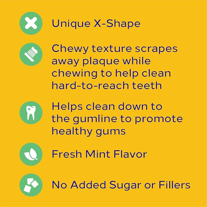 PEDIGREE DENTASTIX Dental Dog Treats for Large Dogs Fresh Flavor Dental Bones, 1.87 lb. Value Pack (36 Treats) - PAWPICO