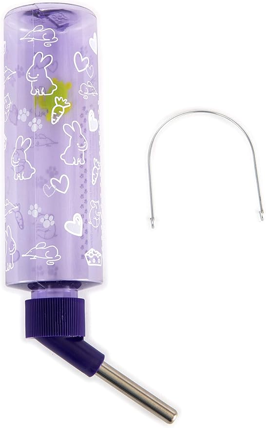 Lixit Standard Cage Water Bottles for Rabbits, Ferrets, Guinea Pigs, Hamsters, Rats, Mice and Other Small Animal's (8 Ounce, Clear Pack of 2) Lixit