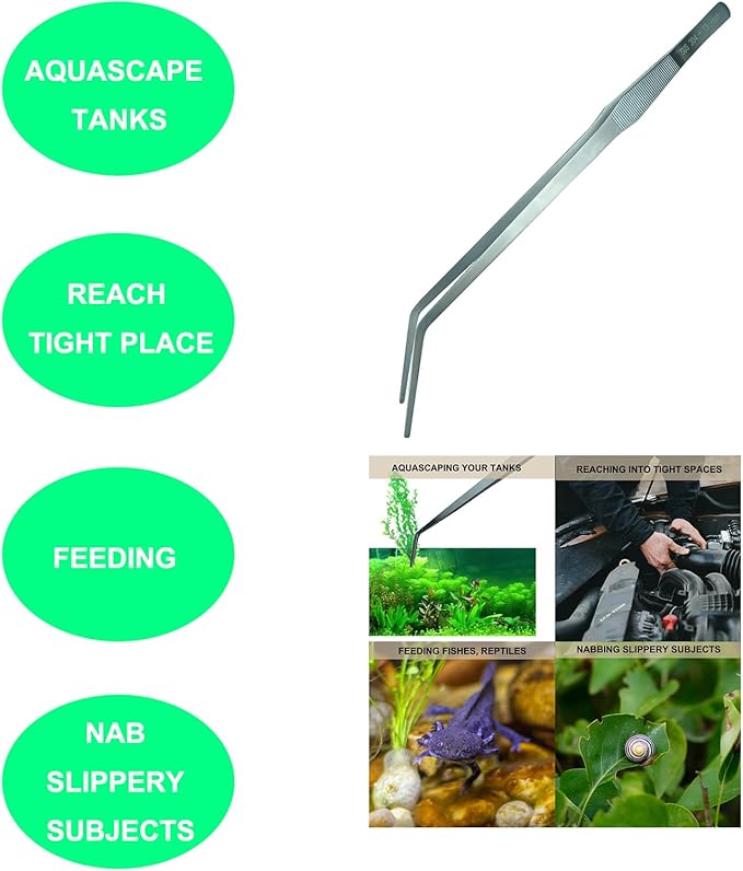 50ml Manual Coral Fish Feeder/Water Changer/Waste Remover Clean Tool with Extension Pipe and 15inch Aquarium Tweezer for Fish Tank Cleaning, Aquatic Pipette Dropper Gravel Cleaner Siphon Fecsam