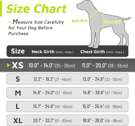 Eagloo Small Dog Harness No Pull, Service Vest with Reflective Strips and Control Handle, Adjustable and Comfortable for Easy Walking, No Choke Pet Harness with 2 Metal Rings, Green, XS GoExplorewithEagloo