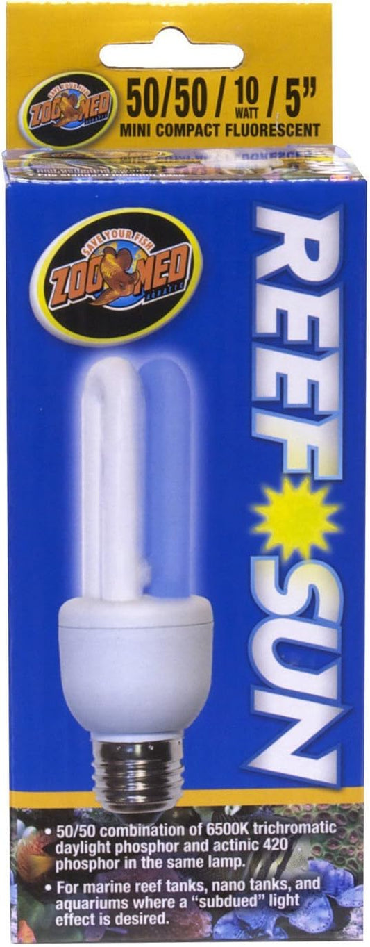Zoo Med Reef Sun 50/50 Mini Compact Fluorescent Bulb, 10 Watts ZooMed