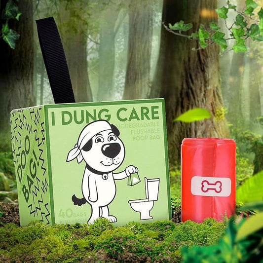 FLUSHABLE dog poop bag - 100% biodegradable - 100% water soluble dog waste bag - eco friendly - PAWPICO