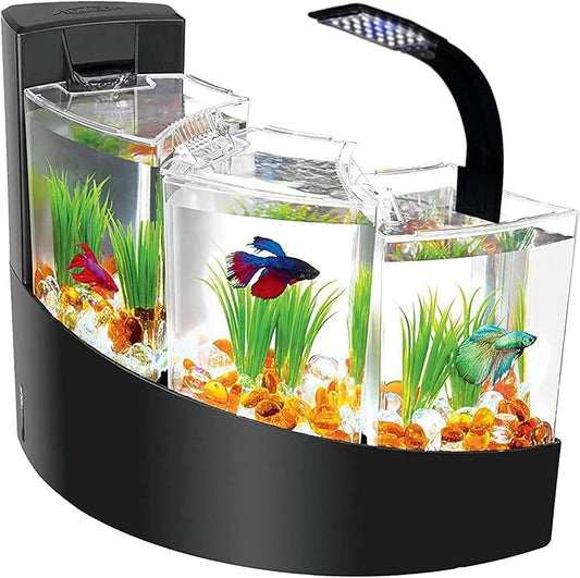 10W Super Slim Aquarium Fish Tank 5730 LED Light Clip-on Lamp Aquatic Plant Lighting (Black Body White+Blue Light) ICINSTANTCOACH