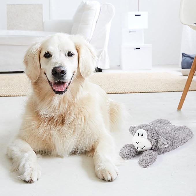 DODODOLA Dog Toys Lamp Puppy Toys Plush Partial Stuffed Chew Toy Soft Squeaky Dog Teething Toys for Small Medium Big Large Dogs Pet to Keep Them Busy - PAWPICO