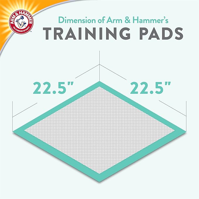 Arm & Hammer Green Tea Pet Training Pads Dog Training Pads with Super Absorbing and Arm & Hammer Baking Soda for 2X The Odor Control Leakproof & Recycled Training Pads for Dogs (100 Count) - PAWPICO